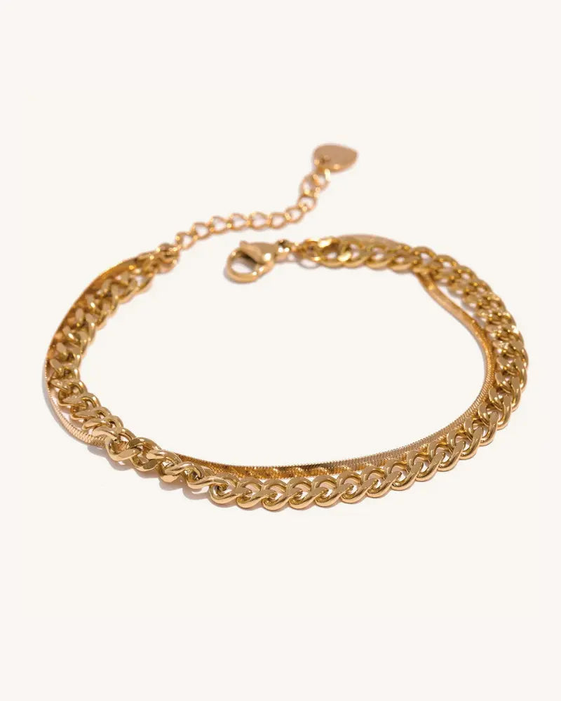 Pulseira Dupla Corrente Coterie