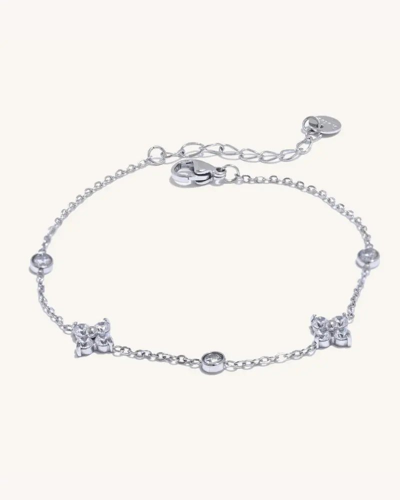 Pulseira Floral Cintilante