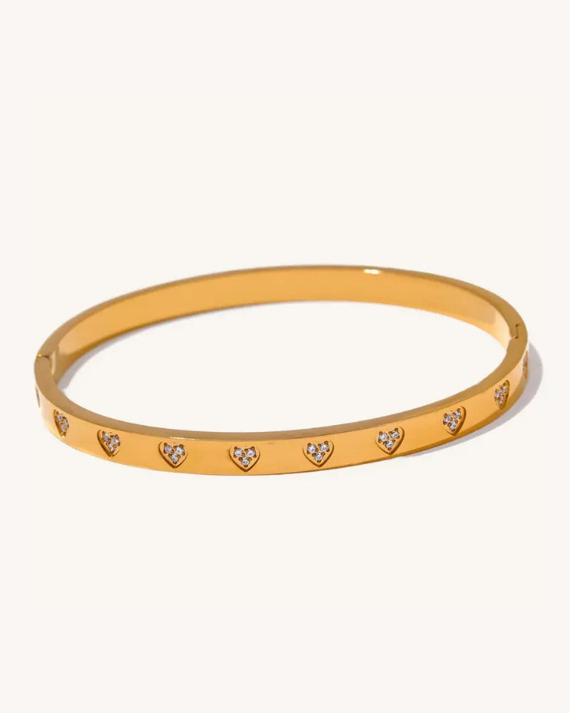 Bracelete Corações de Zircônia