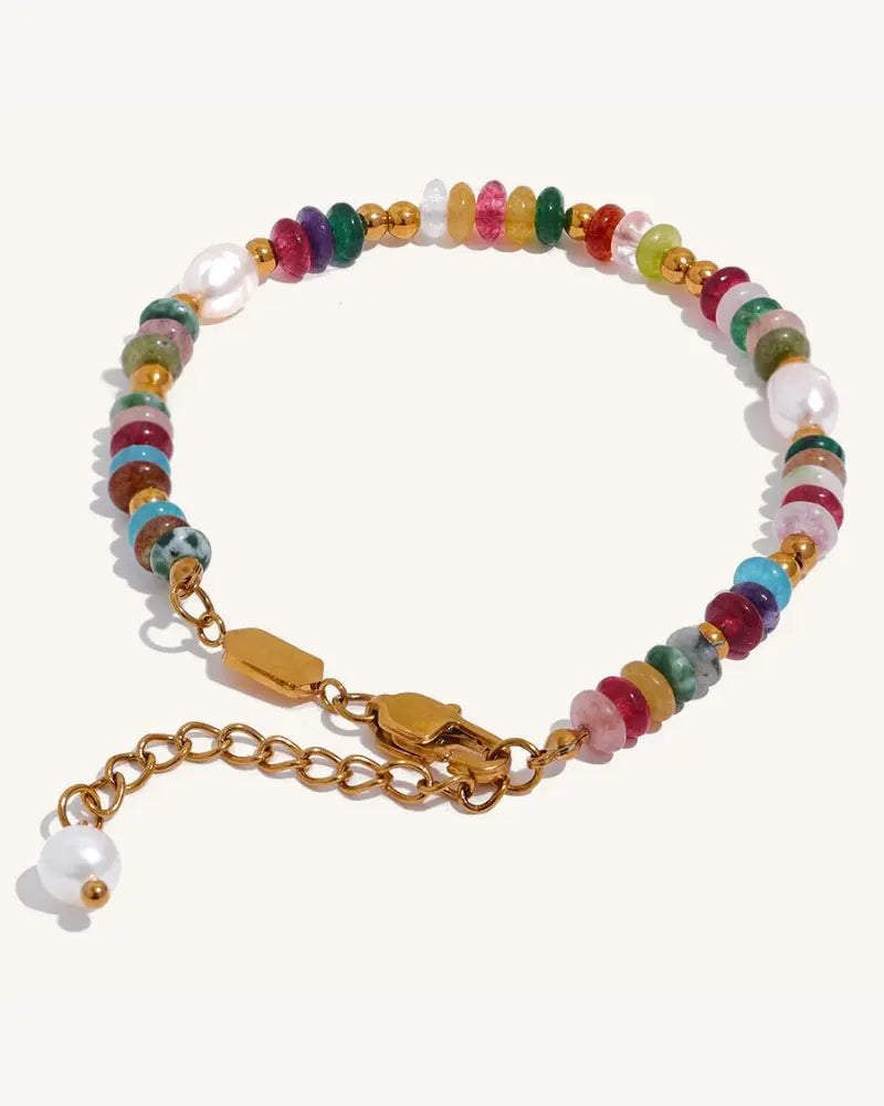 Pulseira Pedras Naturais & Pérola