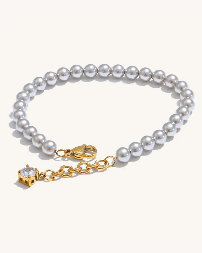 Pulseira Pérolas & Ponta de Zircônia