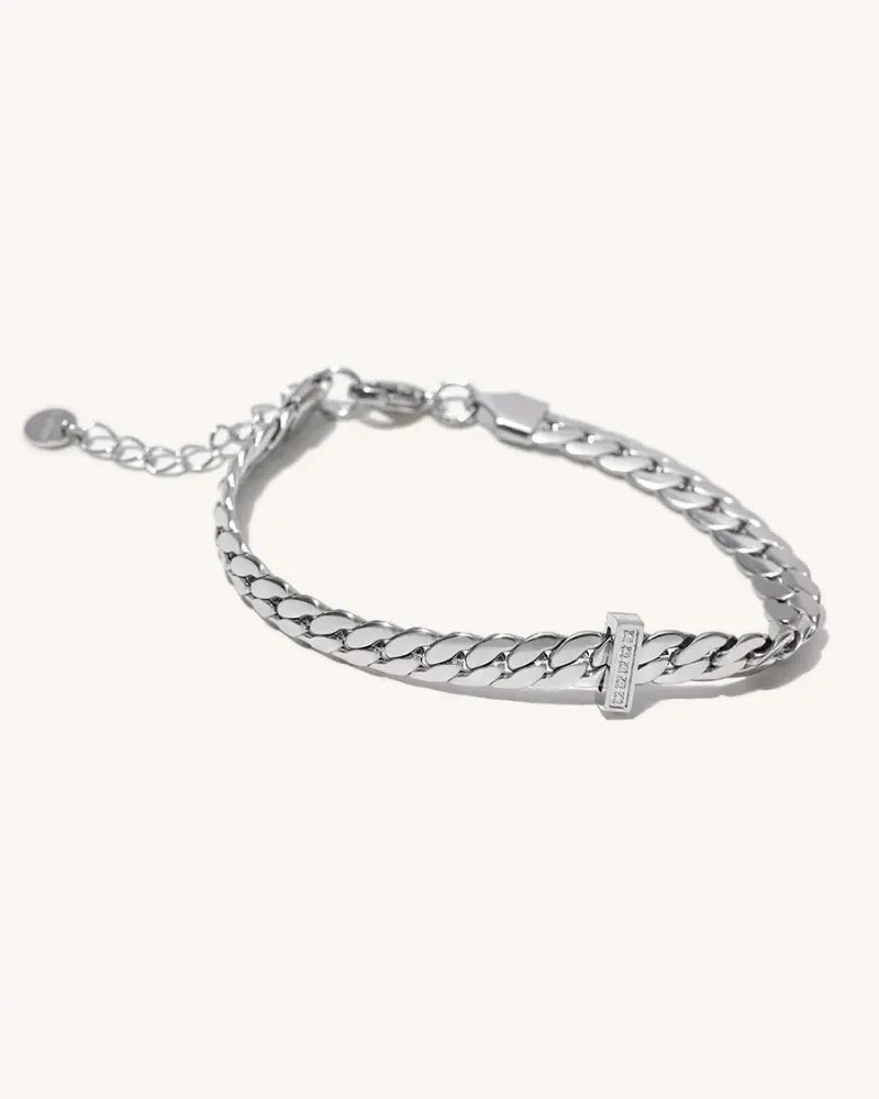 Pulseira Corrente Cubana Linha de Zircônia