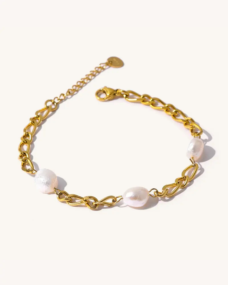 Pulseira Corrente Trio Pérola